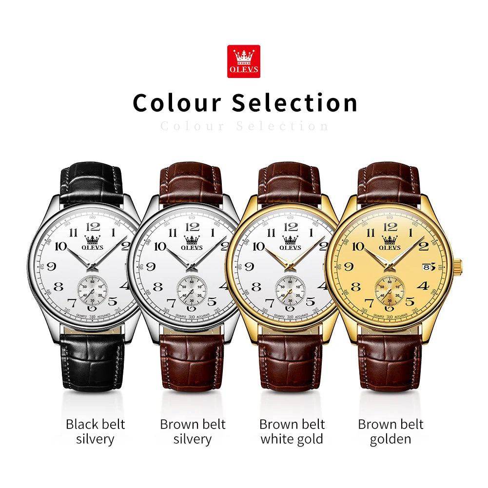 Olevs Leather Strap WaterproofQuartz Watch for Men - Premium Watches from Zeppelin - Just $40! Shop now at Dressmycell.com Olevs Leather Strap WaterproofQuartz Watch for Men - Premium Watches from Zeppelin - Just $40! Shop now at Dressmycell.com